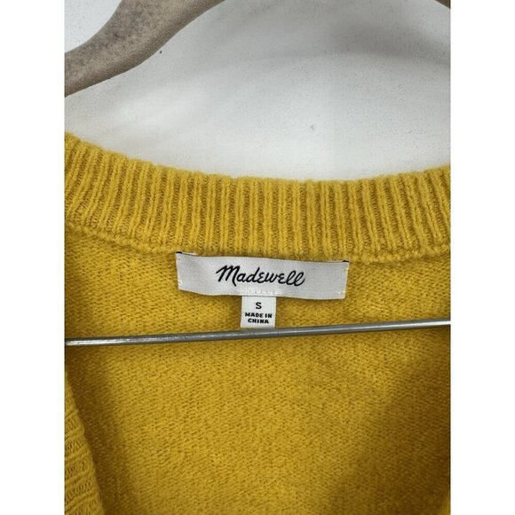 Madewell Wool Blend Striped Sweater Women Small Multicolor Balloon Sleeve Alpaca - Picture 4 of 10